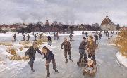 Peter Hansen Pa isen bag byen Sweden oil painting artist